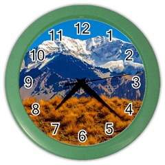 Aconcagua Park Landscape, Mendoza, Argentina Color Wall Clock by dflcprintsclothing