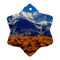 Aconcagua Park Landscape, Mendoza, Argentina Snowflake Ornament (two Sides) by dflcprintsclothing