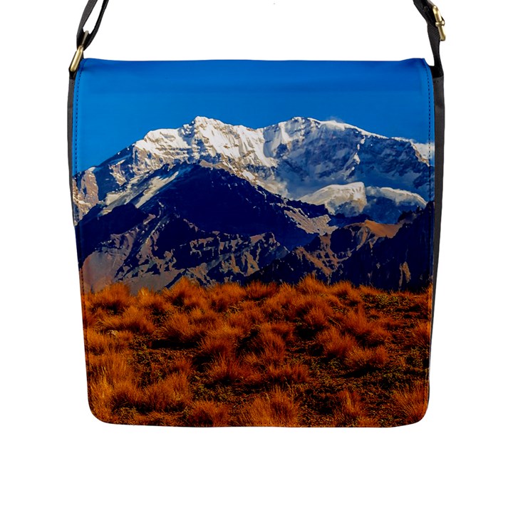 Aconcagua Park Landscape, Mendoza, Argentina Flap Closure Messenger Bag (L)