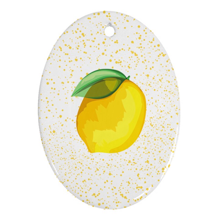 Illustration Sgraphic Lime Orange Ornament (Oval)