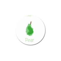 Pear Fruit Watercolor Painted Golf Ball Marker (4 Pack)