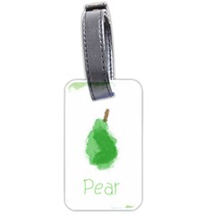 Pear Fruit Watercolor Painted Luggage Tag (one Side)