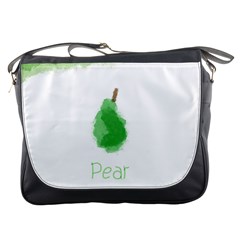 Pear Fruit Watercolor Painted Messenger Bag by Mariart