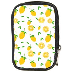 Illustrations Lemon Citrus Fruit Yellow Compact Camera Leather Case