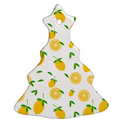 Illustrations Lemon Citrus Fruit Yellow Christmas Tree Ornament (two Sides)