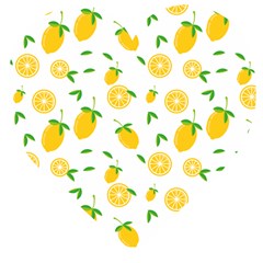 Illustrations Lemon Citrus Fruit Yellow Wooden Puzzle Heart by Alisyart