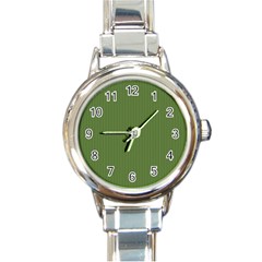 Crocodile Green - Round Italian Charm Watch by FashionLane