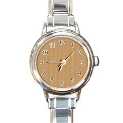 Pale Brown - Round Italian Charm Watch by FashionLane