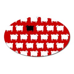 Black Sheep Oval Magnet by NoHang