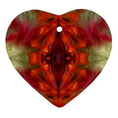 Landscape In A Colorful Structural Habitat Ornate Ornament (heart) by pepitasart