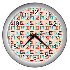 Retro Digital Wall Clock (Silver)