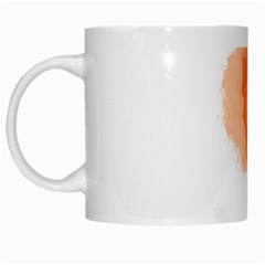 Orange Fruit Watercolor Painted White Mugs