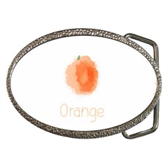 Orange Fruit Watercolor Painted Belt Buckles