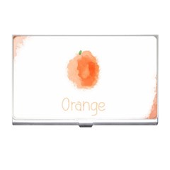 Orange Fruit Watercolor Painted Business Card Holder