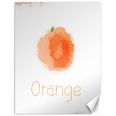 Orange Fruit Watercolor Painted Canvas 18  X 24  by Mariart