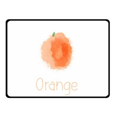 Orange Fruit Watercolor Painted Fleece Blanket (small)