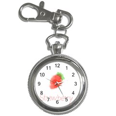 Strawbery Fruit Watercolor Painted Key Chain Watches