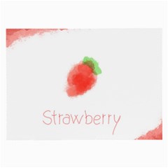 Strawbery Fruit Watercolor Painted Large Glasses Cloth