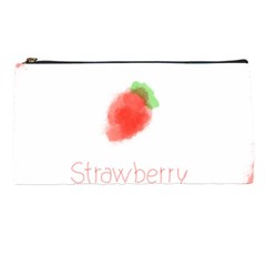 Strawbery Fruit Watercolor Painted Pencil Case