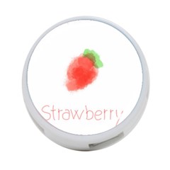 Strawbery Fruit Watercolor Painted 4-port Usb Hub (one Side)