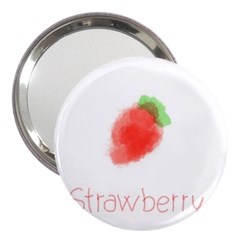 Strawbery Fruit Watercolor Painted 3  Handbag Mirrors by Mariart