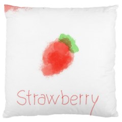 Strawbery Fruit Watercolor Painted Standard Flano Cushion Case (two Sides)