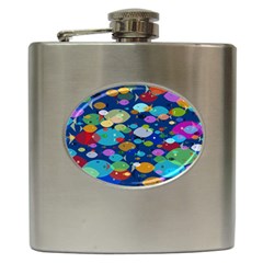 Illustrations Sea Fish Swimming Colors Hip Flask (6 Oz) by Alisyart