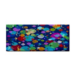 Illustrations Sea Fish Swimming Colors Hand Towel by Alisyart