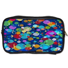 Illustrations Sea Fish Swimming Colors Toiletries Bag (one Side) by Alisyart