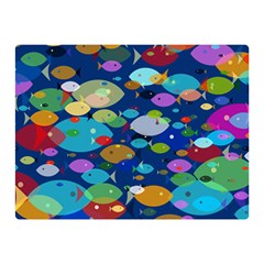 Illustrations Sea Fish Swimming Colors Double Sided Flano Blanket (mini) 