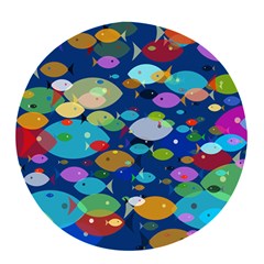 Illustrations Sea Fish Swimming Colors Pop Socket (white)