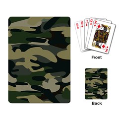 Green Military Camouflage Pattern Playing Cards Single Design (rectangle) by fashionpod