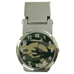Green Military Camouflage Pattern Money Clip Watches by fashionpod