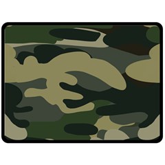 Green Military Camouflage Pattern Fleece Blanket (large)  by fashionpod