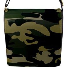 Green Military Camouflage Pattern Flap Closure Messenger Bag (s) by fashionpod