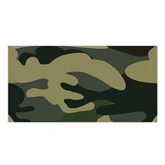 Green Military Camouflage Pattern Satin Shawl by fashionpod