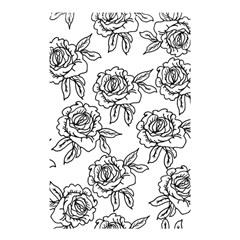 Line Art Black And White Rose Shower Curtain 48  X 72  (small) 