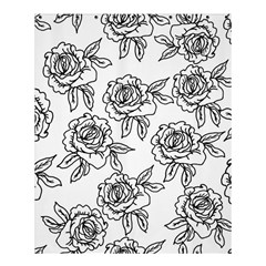 Line Art Black And White Rose Shower Curtain 60  X 72  (medium) 