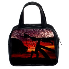 Mountain Bike Parked At Waterfront Park003 Classic Handbag (two Sides) by dflcprintsclothing
