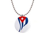 Cuban Flapping Flag Button Necklace