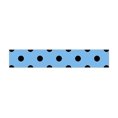 Large Black Polka Dots On Aero Blue - Flano Scarf (mini)