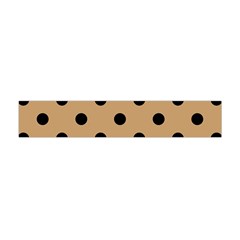 Large Black Polka Dots On Pale Brown - Flano Scarf (Mini)