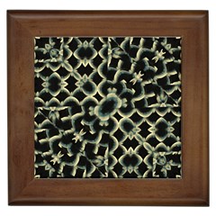 Dark Interlace Motif Mosaic Pattern Framed Tile by dflcprintsclothing
