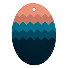 Flat Ocean Palette Ornament (oval)