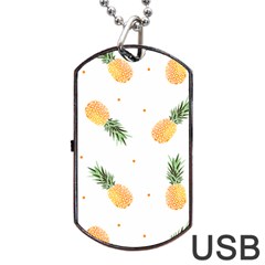 Pineapple Pattern Dog Tag Usb Flash (one Side) by goljakoff