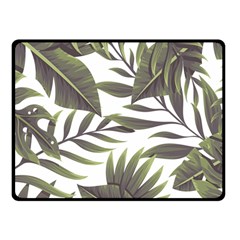 Tropical Leaves Double Sided Fleece Blanket (small)  by goljakoff