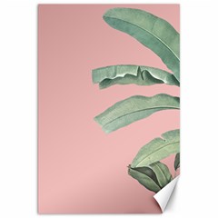 Palm Leaf On Pink Canvas 20  X 30  by goljakoff