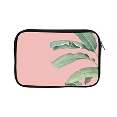 Palm Leaf On Pink Apple Ipad Mini Zipper Cases by goljakoff