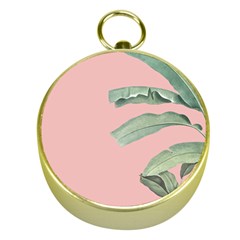 Palm Leaf On Pink Gold Compasses by goljakoff