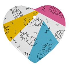 Modern Pineapples Ornament (heart) by goljakoff